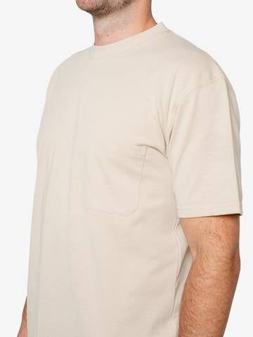 Insect Repellent Men's UPF Dri-Balance Short Sleeve Pocket T-Shirt in Wet Sand