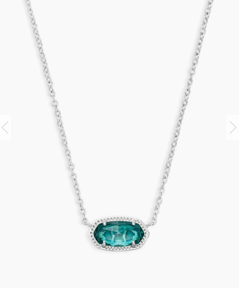 Kendra Scott- Elisa Necklace in Rhodium/London Blue