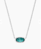 Kendra Scott- Elisa Necklace in Rhodium/London Blue