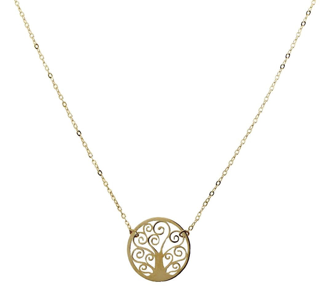 14kt Tree of Life Chain and Pendant Necklace G-HM-4CABLE11N