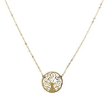 14kt Tree of Life Chain and Pendant Necklace G-HM-4CABLE11N