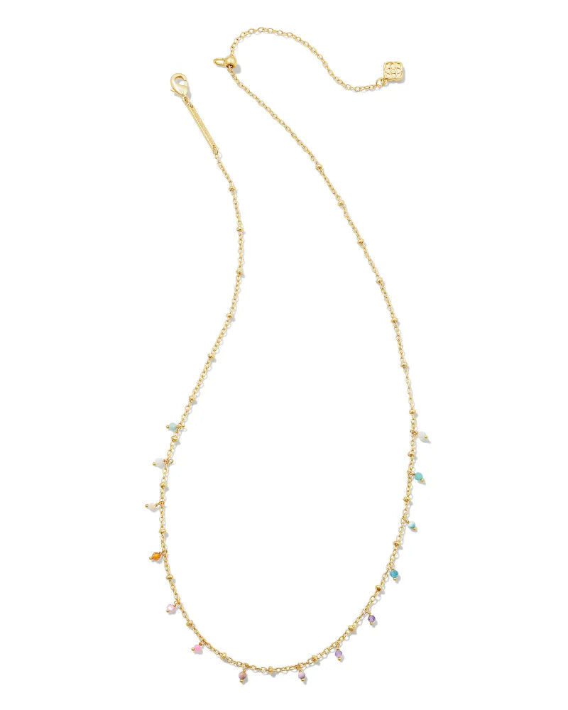 KENDRA SCOTT- Camry Strand Necklace Gold Pastel Mix