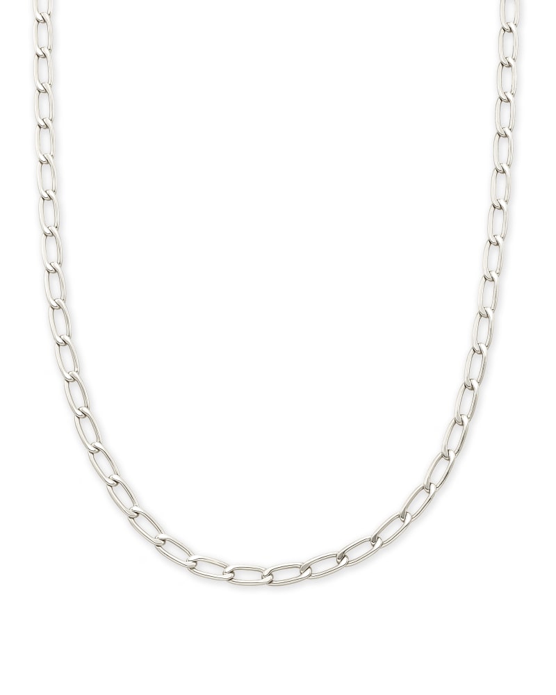 KENDRA SCOTT- Merrick Chain Necklace Rhodium Metal