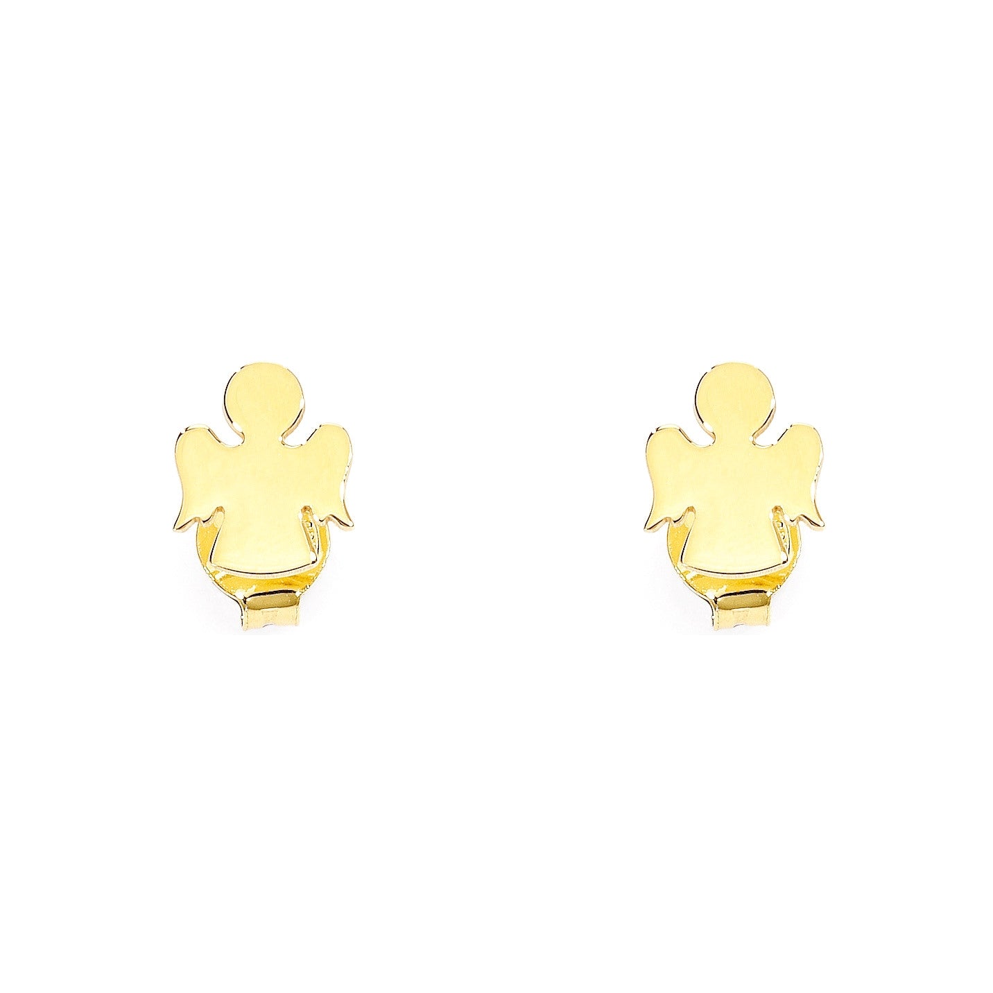 AMEN- Sterling Silver Angel Earrings in Gold