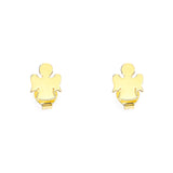 AMEN- Sterling Silver Angel Earrings in Gold