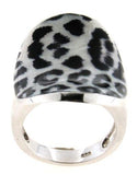 .925 Silver Ring with Zebra Decal