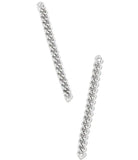 KENDRA SCOTT- Ace Chain Linear Earrings in Rhodium Metal