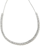 KENDRA SCOTT- Gracie Silver Tennis Necklace White CZ