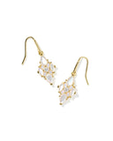 KENDRA SCOTT- Abbie Gold Crystal Drop earrings in Neutral Mix