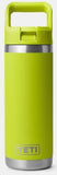 YETI- Rambler 18oz Straw Bottle with Color Cap in Chartreuse