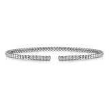 GABRIEL & CO- 14K White Gold Bujukan Diamond Bars Bangle