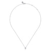 GABRIEL & CO- 14K White Gold Initial Diamond Pendant Necklace