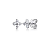 GABRIEL & CO- 14K White Gold Diamond Stud Earrings D.10TW