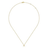 GABRIEL & CO- 14K Yellow Gold A Initial Necklace
