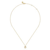 GABRIEL & CO- 14K Yellow Gold Bujukan and White Sapphire Pendant Necklace