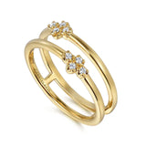 GABRIEL & CO- 14K Yellow Gold Diamond Double Wraparound Ring D.06TW