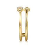 GABRIEL & CO- 14K Yellow Gold Diamond Double Wraparound Ring D.06TW