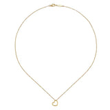 GABRIEL & CO- 14K Yellow Gold Tilted Heart Pendant Necklace