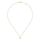 GABRIEL & CO- 14K Yellow-White Gold Diamond Evil Eye Pendant Necklace D.03TW