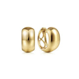 GABRIEL & CO- 14K Yellow Wide Plain Gold Huggie Earrings