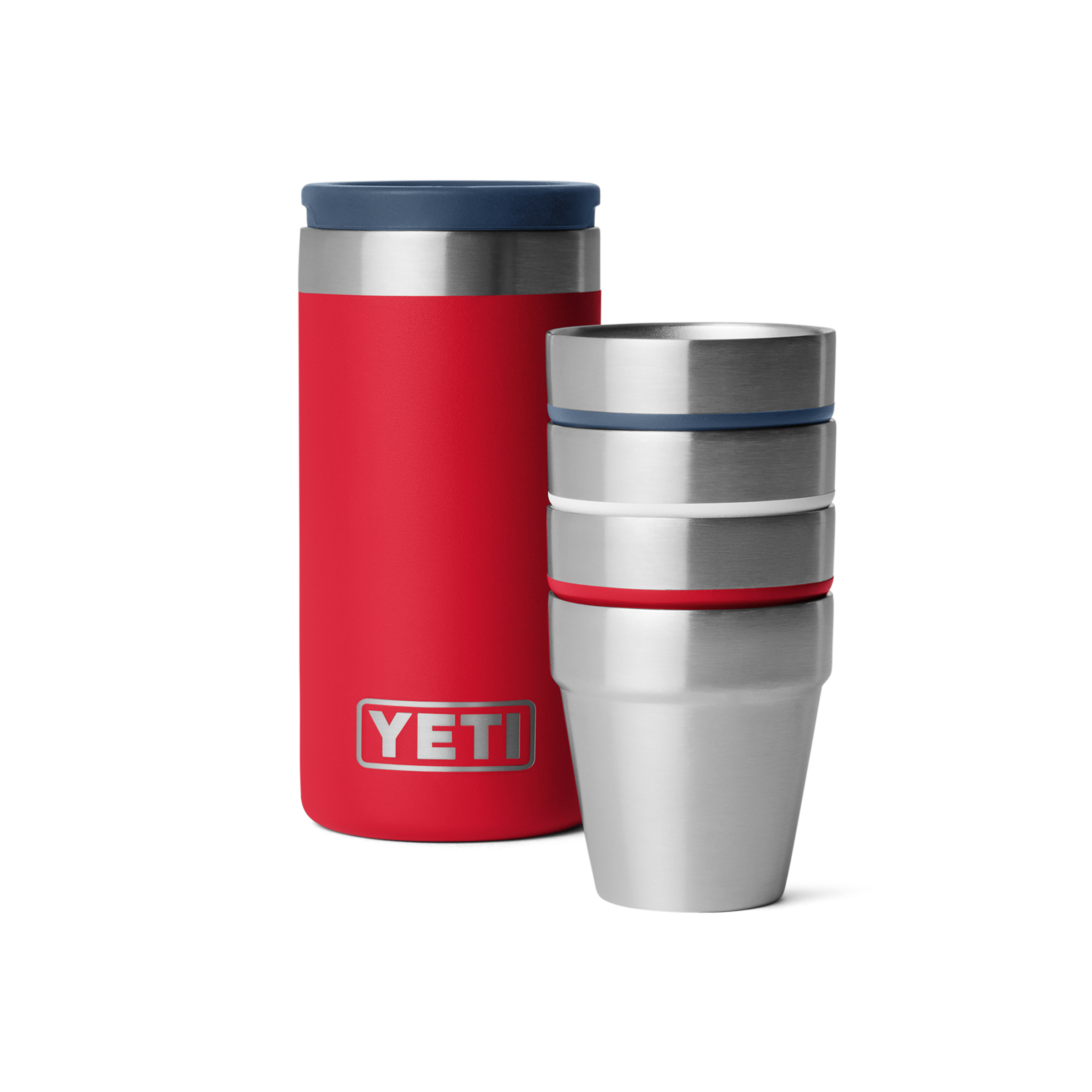 YETI- Shot Glasses & Case in Rescue Red/White/Navy