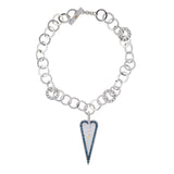 FRANCO P & SONS- Mystic Heart Necklace Big Heart in Silver and Natural Stones