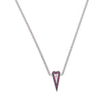 FRANCO P & SONS- Mystic Heart Necklace Small Heart in Silver Natural Stones