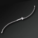 FRANCO P & SONS- Flexibility Large Cross Bracelet in Silver