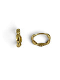 14KT Gold Huggie Earrings with Oblong Stations G-HM-3NHUE2510