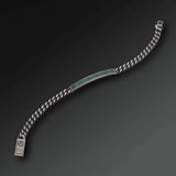 FRANCO P & SONS- Eternity Bracelet in Silver and Emeralds