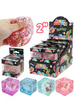 Glittery Seashell Ocean Squishy Cube