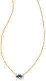 KENDRA SCOTT- Mini Abbie Gold Satellite Necklace in Navy Abalone