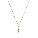 FRANCO P & SONS- Shining Heart Necklace Small Heart in Gold and Silver and Diamonds
