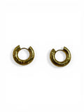 316L Fashion 19mm Hoop Yellow IP Push in Earring S-ST-HP19MM-YW