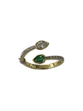 14kt Diamond Emerald Ring Size 7
