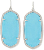 KENDRA SCOTT- Elle Rhodium Earrings in Turquiose