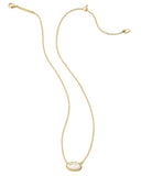 KENDRA SCOTT- Grayson Short Pendant Necklace Gold White Mother of Pearl
