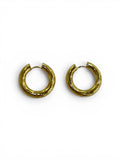 316L Fashion 26mm Yellow IP Hoop Push in Earring S-ST-HP26MM-YW