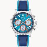 BULOVA- Blue Dial Leather & Silicone E1 Team Miami Watch