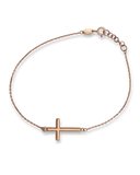 LUKA GOLD- 14kt Rose Gold Sideways Cross Bracelet