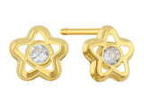 LUKA GOLD- 10kt Gold Outlined Star Screw Back Stud Earrings