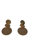 REBECCA- Bronze Disc Dangle Earrings
