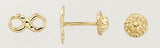 14kt Baby Diamond Cut Infinity Screw Back Stud Earrings BBBSC50DCSE15