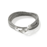 JOHN HARDY- Flat Chain Triple Wrap Silver Bracelet