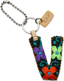 CONSUELA- Black Felt Letter Charm: V