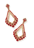 KENDRA SCOTT- Krista Statement Earring in Gold Red Mix