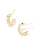 KENDRA SCOTT- Krista Huggie Earring in Gold White Pearl