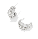 KENDRA SCOTT- Krista Hoop Earring in Rhodium White Mix