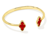 KENDRA SCOTT- Abbie Pave Frame Cuff Bracelet in Gold Cranberry Illusion