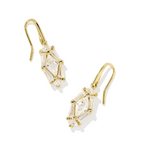 KENDRA SCOTT- Lindy Drop Earrings in Gold White Crystal